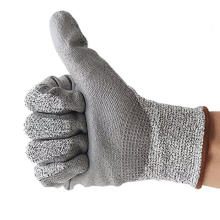 Gants résistants aux coupures enduits de paume de paume de revêtement de HPPE de niveau de 5